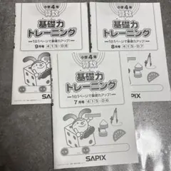 SAPIX 4年生 算数基礎力トレーニング 1年分 - メルカリ
