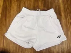 ホワイト バドミントンパンツ ウエストゴム