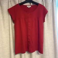 agnes b. 半袖カットソー レッド サイズ2