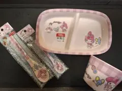サンリオ　DAISO　マイメロディ メラミン食器4点セット