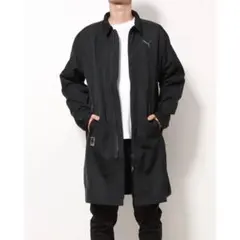 ブラック ナイロンロングジャケット　黒ロングコートXXL 防寒耐水　673028