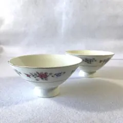 希少 美品 ヴィンテージ Daiichi CHINA ご飯茶碗 2客セット 花柄
