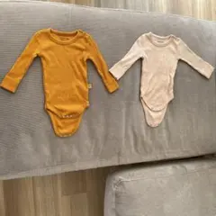 未使用品と美品ベビー肌着長袖２着セット３−６M babycosy出産準備