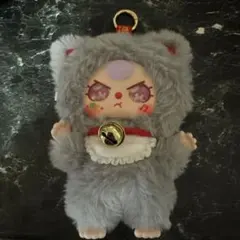 Babythree ぬいぐるみ　キーホルダー　猫　グレー　特別目　うさぎ