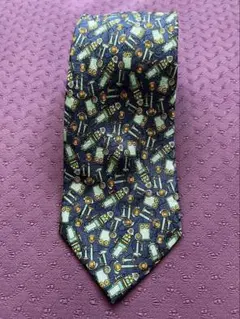 【ネクタイが好き36】pierre cardin ロボットデザイン ネクタイ