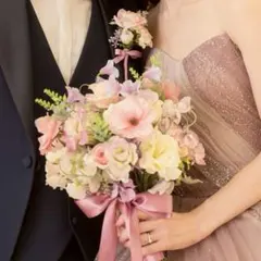 アーティシャルフラワー　ブーケ、ブートニアセット