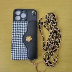 iPhone13pro　スマホケース　ポーチ付き　ショルダー紐付き　可愛い