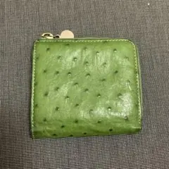 レザーグリーンミニ財布