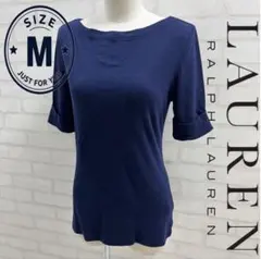 ★美品★ LAUREN RALPH LAUREN ネイビー 半袖 カットソー Mのサムネイル