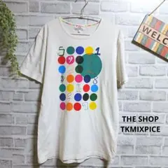 THE SHOP TK 半袖tシャツ プリントT ゆったり 薄手 カジュアル 綿