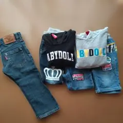 BABYDOLL キッズ服セット 90cm まとめ売り6点　中古品