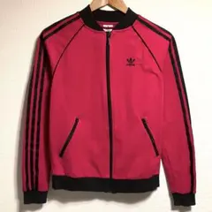 【美品】adidas トラックジャケット ジャージ トレフォイル チェリーピンク