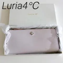 Luria 4℃✨長財布 牛革 L字ファスナー ラインストーン ピンク