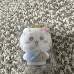 ちいかわ×サンリオ シークレットフロッキーマスコットチャーム ハローキティ
