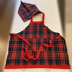 子供用エプロンと三角巾セット　年中〜低学年