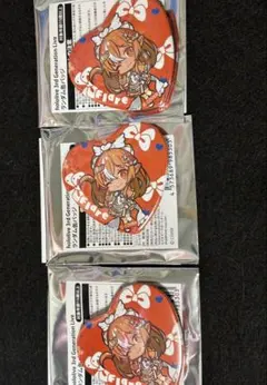 ホロライブ　きゅるるん大作戦　不知火フレア　缶バッジ　3個セット