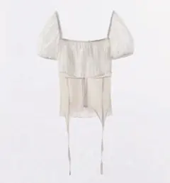 p*a様 完売品 ZARA マッチング コルセット トップス エクリュ M ZARA】ザラ S マッチングコルセットトップス エクリュ リボン 完売品