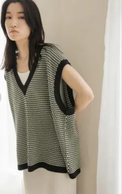 LOWRYS FARM Vネック ニット ベスト