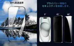 ガラスフィルム 覗き見防止 フィルム 強化 ガラスのぞき見防止保護フィルム薄型