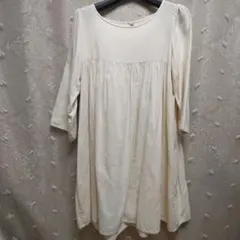 shuca　ベージュ　生成り　チュニック　アンティーク　ハンドメイドのサムネイル