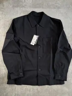 新品　ユニクロ　感動シャツジャケット/ウールライク　Mサイズ　ネイビー