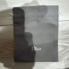 【新品・未使用】Diorノベルティ巾着 布製 ポーチ グレーのサムネイル