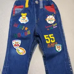 mikihouse　ミキハウス　プッチーくん　ワッペン　野球　パンツ　80