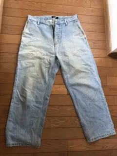 XLARGE ライトブルーデニムパンツ　ダメージデニム