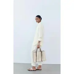 ZARA ザラ ストライプトートバッグ