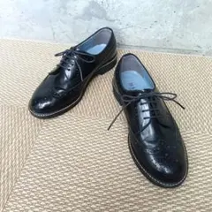 【美品】HARUTA ハルタ ウィングチップ メダリオン シューズ 23.5 黒