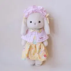 立ち耳うさぎ アーティストベア テディバニー ぬいぐるみ ハンドメイド