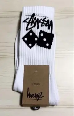 stussy ステューシー サイコロ ダイス ソックス 靴下 メンズ ホワイト