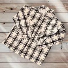 【訳あり】チェック柄 ジャケット ストリート シャツ 総柄 アウター メンズ