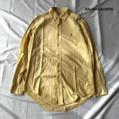 ラルフローレン 長袖シャツ 90s イエロー コットン 15-33 胸元 ポニー