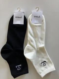 ブラック/ホワイト ソックスセットAgnes b
