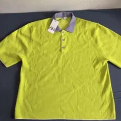 【新品未使用】ZARA ポロシャツ ライムグリーン XL 新品