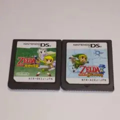 ○2本セット ゼルダの伝説 大地の汽笛 夢幻の砂時計 DSソフト JPN Ver