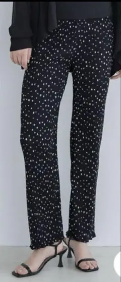 coca パンツ ドットプリーツゆるレギンスパンツ レディース