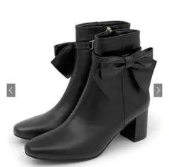 3way リボン付き ショートブーツ