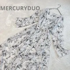 MERCURYDUO フラワーギャザーガウン 2way ワンピース ホワイト