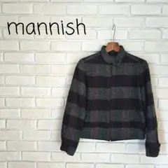 【訳あり】mannish 　チェック　ブルゾン