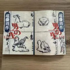 【初版】遠藤周作 男の一生 上下巻 文春文庫
