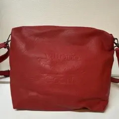 Vittorio レザー ショルダーバッグ レッド