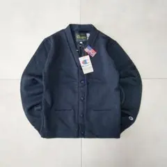 激レア✨新品 USA製 チャンピオン ウール100% カーディガン 復刻 M 紺