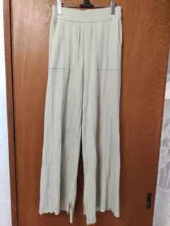 GU リブ ワイドパンツ　Mサイズ