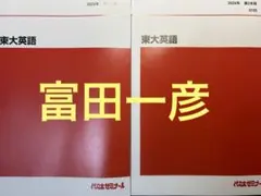 代々木ゼミナール 東大英語 2024年 第1学期 第2学期 富田一彦