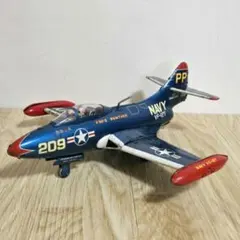 富山玩具製作所　米澤玩具　グラマン　F9F-5　パンサー　ブリキ　飛行機　当時物 富山玩具製作所 米澤玩具 グラマン F9F-5 パンサー ブリキ 飛行機 当時