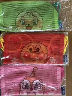アンパンマン　メッシュ巾着　3種セット