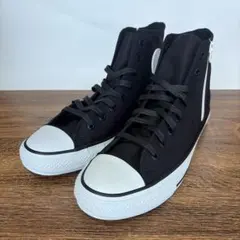 ブラック ハイカットスニーカー サイドジッパー付き