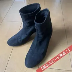 ユニクロ ストレッチショートブーツ 22.5㎝ ブラック　綺麗めシルエットのサムネイル
